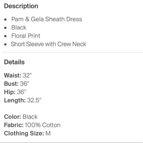 Pam & Gela Floral Print Mini Dress With Short Sleeves Crew Neck Size Medium Blk - Picture 4 of 4